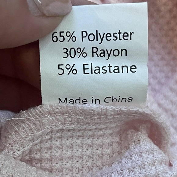 Women's Princess Polly Size 4 Light Pink Thermal Waffle Knit Bodycon Dress - Picture 7 of 7